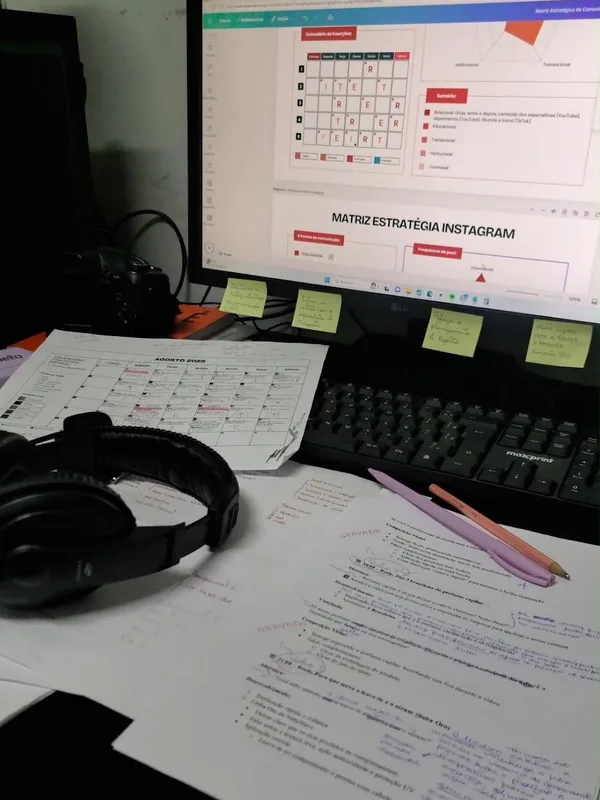 Bastidores do trabalho da Milena