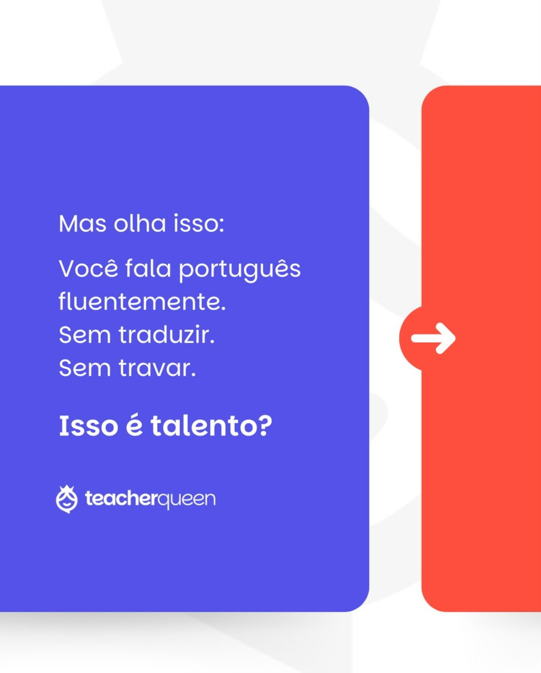 Você não nasceu sem talento para inglês, slide 3